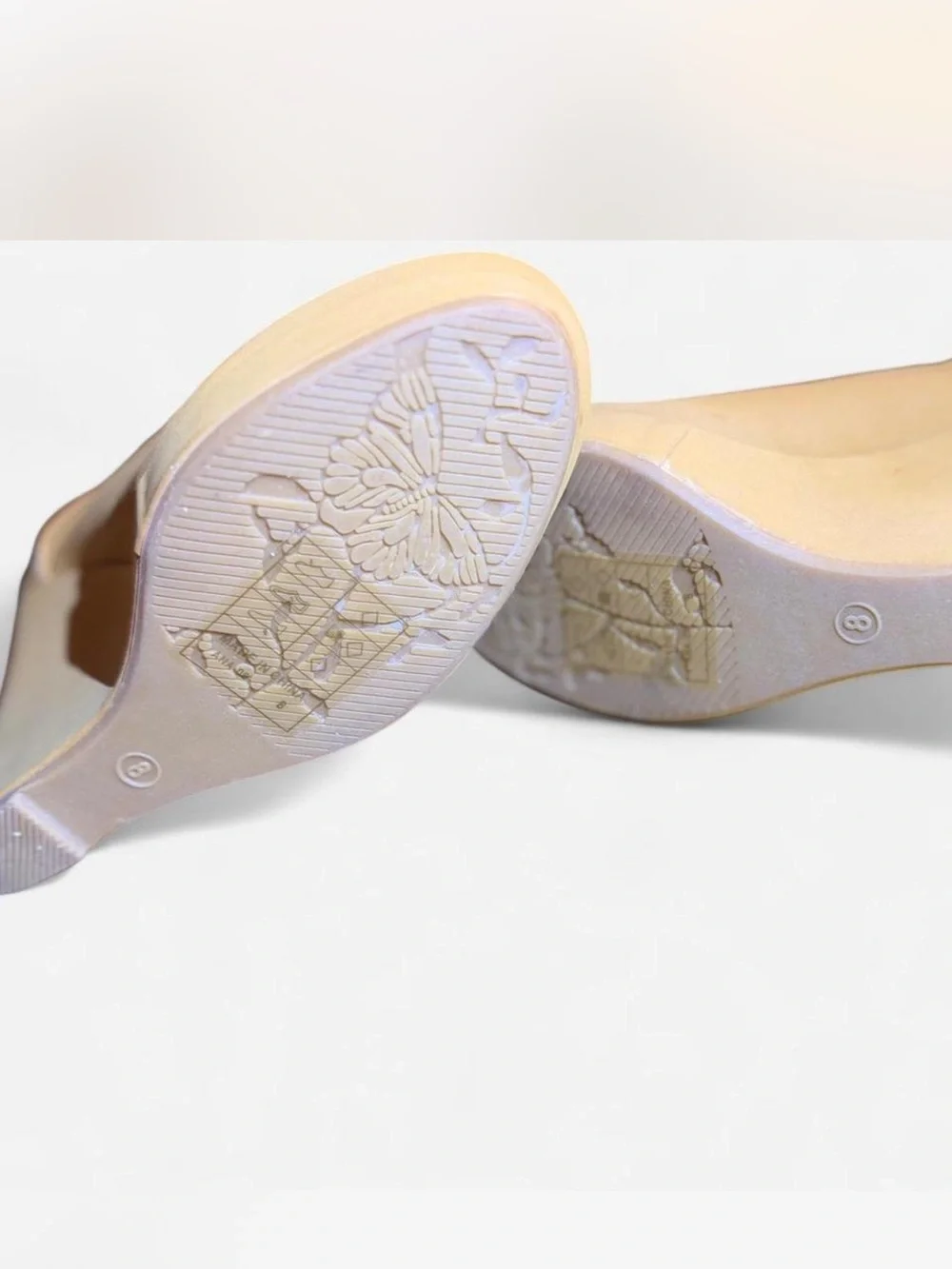 Women’s Tan Wedge Ankle Boot with Navy Collar